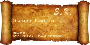 Steiger Kamilla névjegykártya